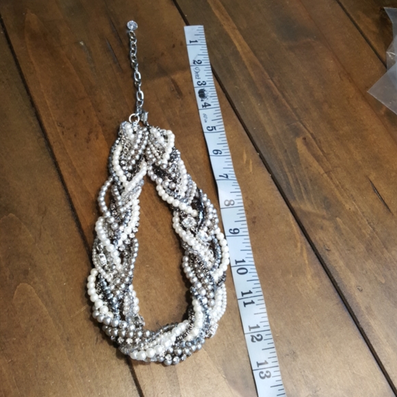 Chico's Twisted Pearl and Silver Necklace - Picture 5 of 8